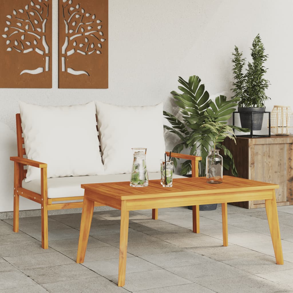 Garden Set with Cushion Solid Wood Acacia